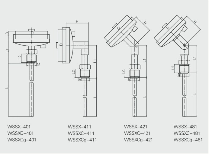 电接点双金属温度计外形尺寸